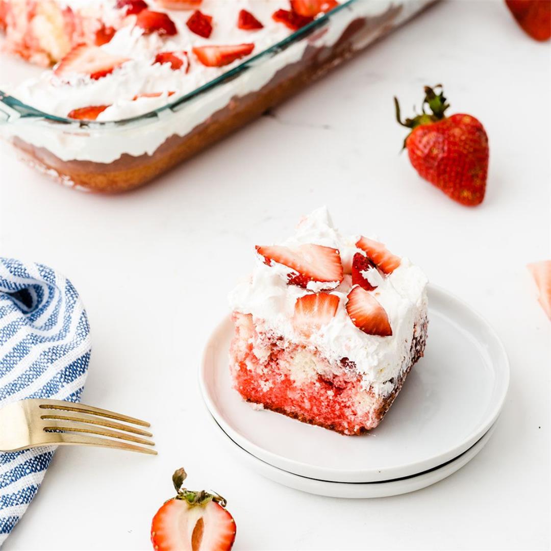 Jello Strawberry Cake - Cake Mix Recipes