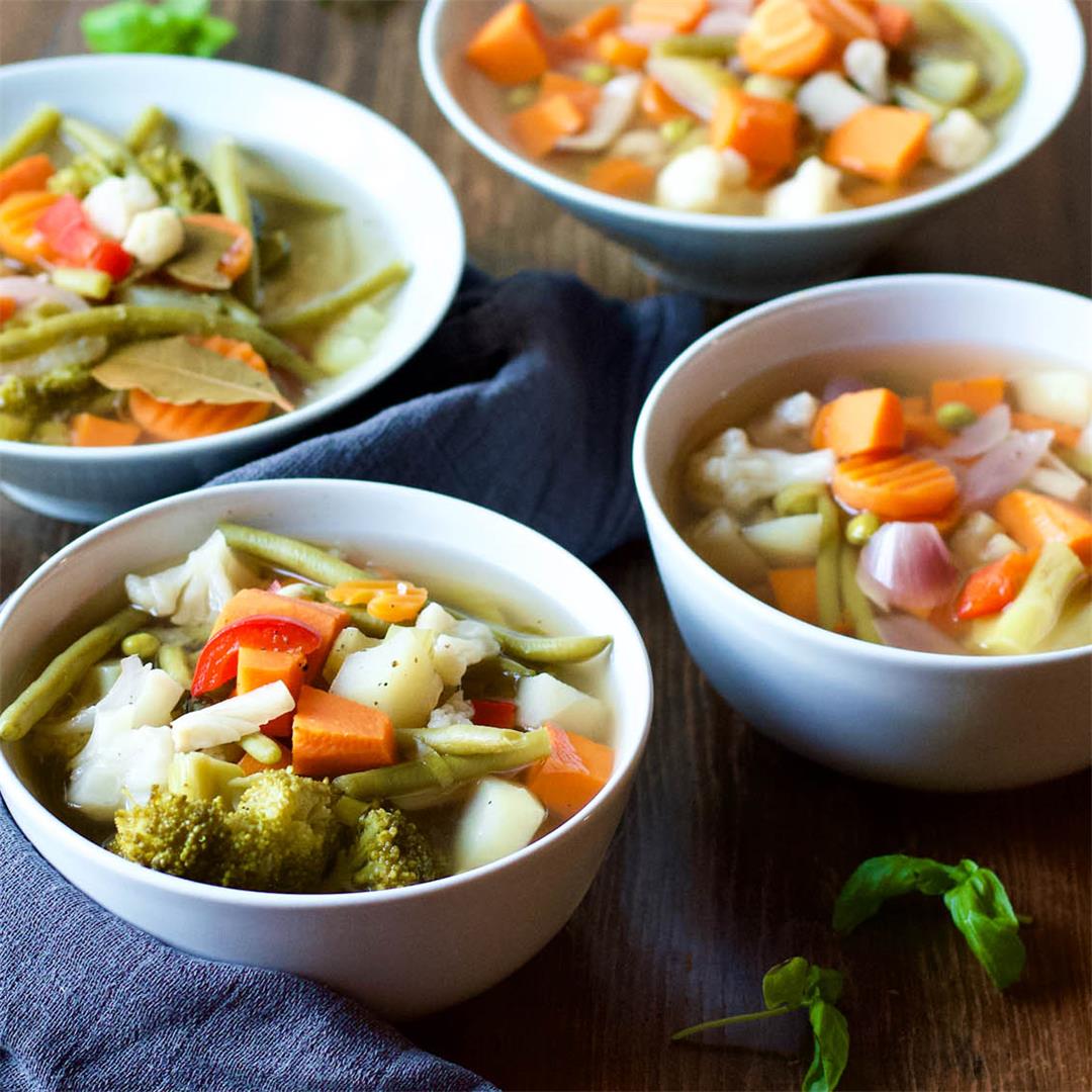 Spicy Vegetable Sour Soup Vegan Recipe