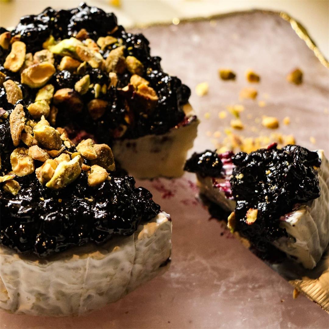 No-Bake Brie Appetizer with Wild Blueberries