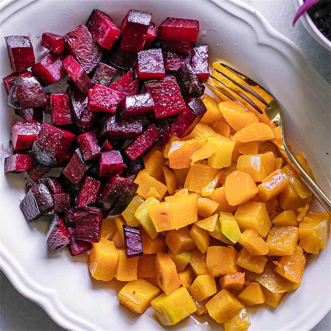 Roasted Butternut Squash and Beets ⋆ 5 Ingredients + 40 Minutes