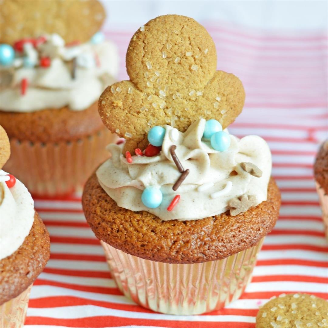 Gingerbread Man Cupcakes - Cake Mix Recipes