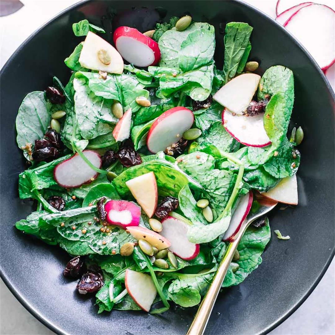 Radish Greens Salad ⋆ Use Radish Leaves in a Simple Salad! 🥗