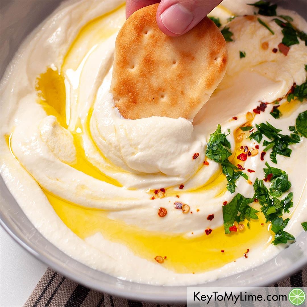 Creamy Whipped Feta Dip {5 Ingredients, 5 Minutes}