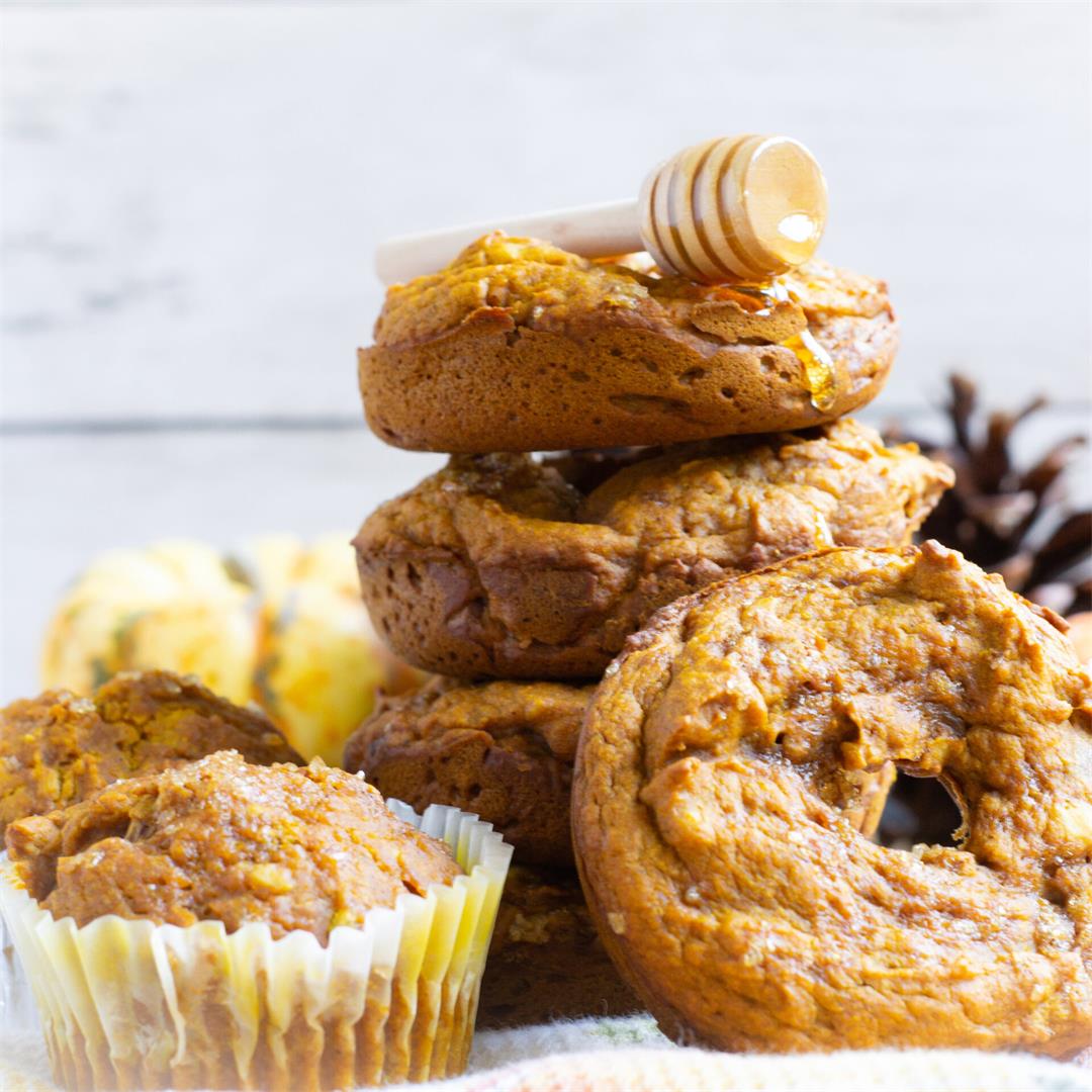 Pumpkin Donuts & Muffins with Chai Cream Cheese Frosting