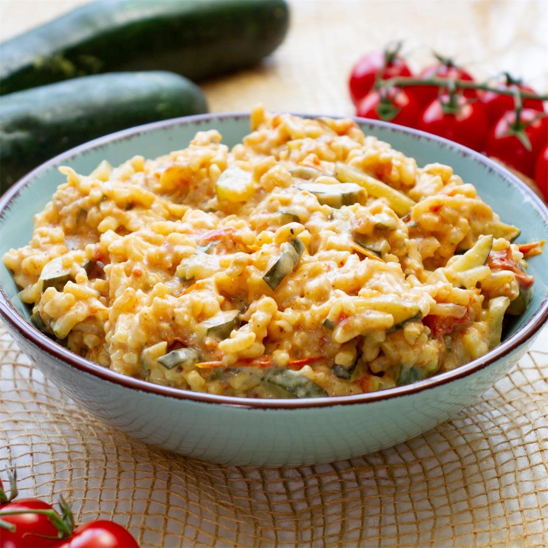 Zucchini and tomato risotto ⋆ MeCooks Blog