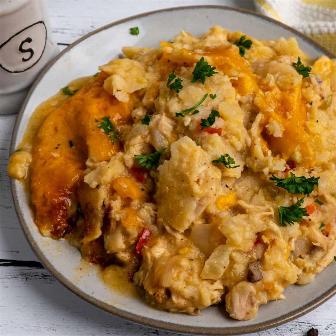 Slow Cooker King Ranch Chicken