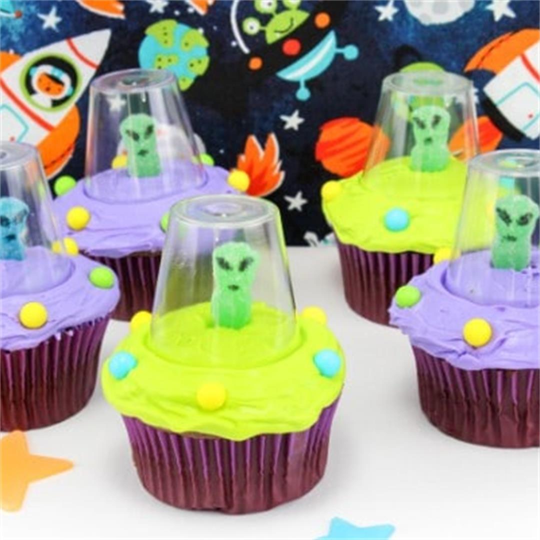Easy To Make Alien Cupcakes