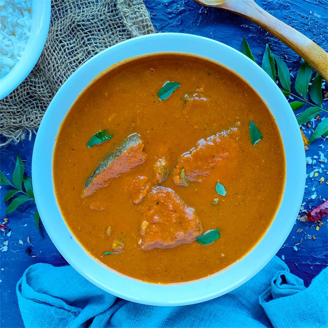 Easy Mangalore Fish Curry Recipe with coconut milk