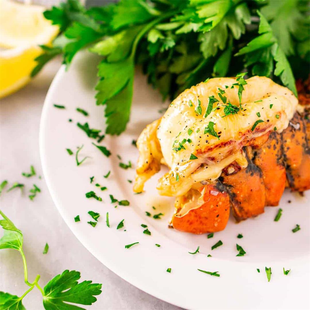Smoked Lobster Tails With Lemon-Garlic Butter