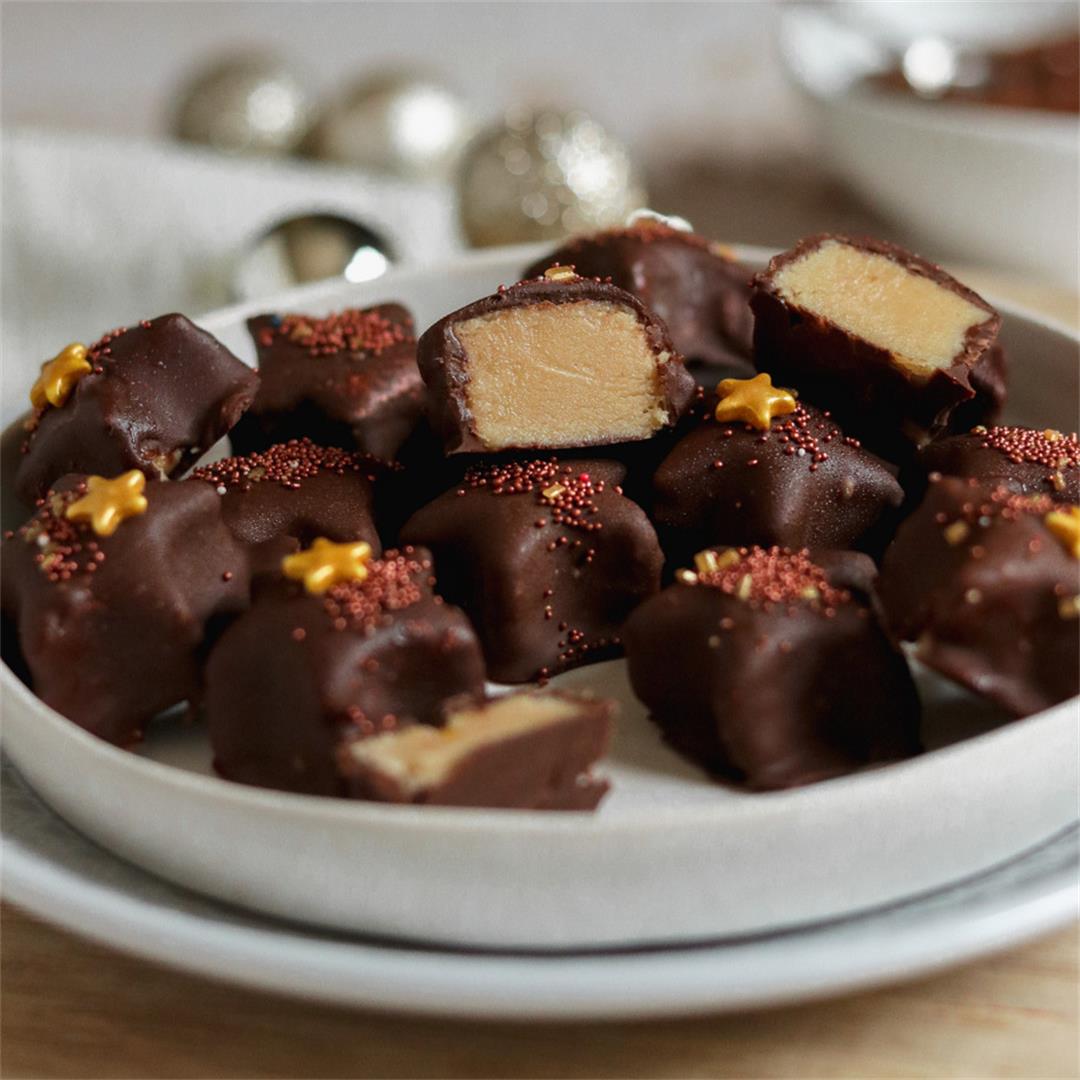 Peanut butter and chocolate stars