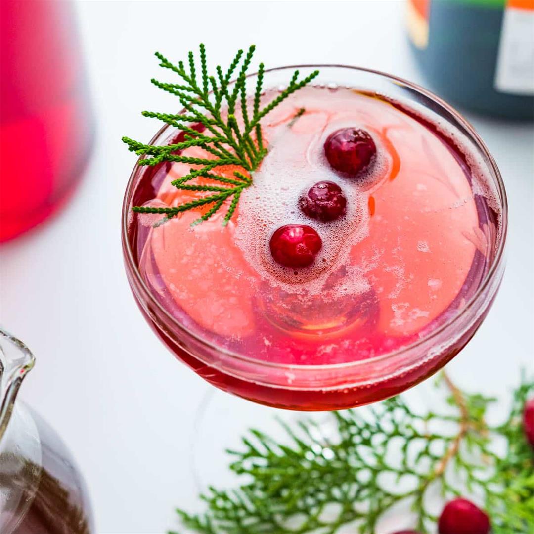 Cranberry Mimosa (with champagne)