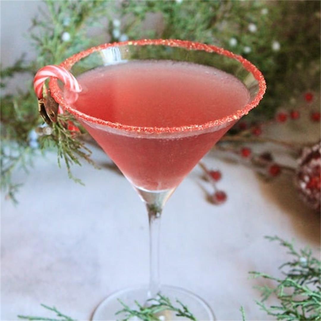Mrs. Claus's Sparkling Pomegranate Martini Christmas Cocktail