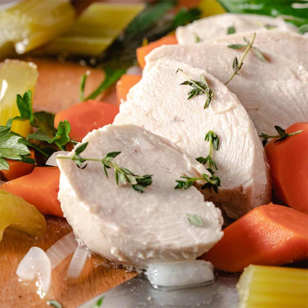 Juicy Poached Chicken Breasts — Cooking in The Keys