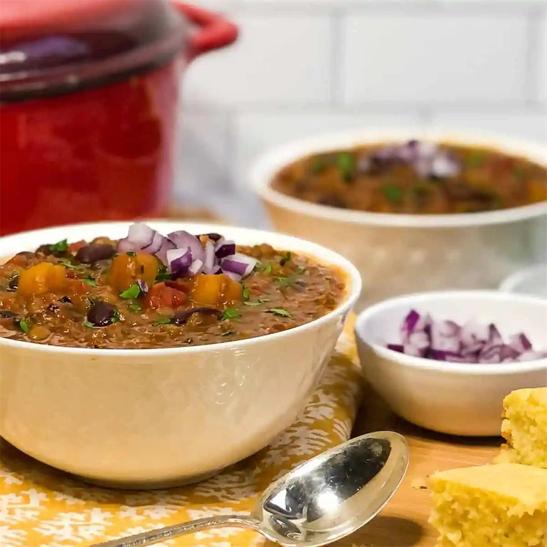 Vegetarian Chili (Dutch Oven or Slow Cooker)