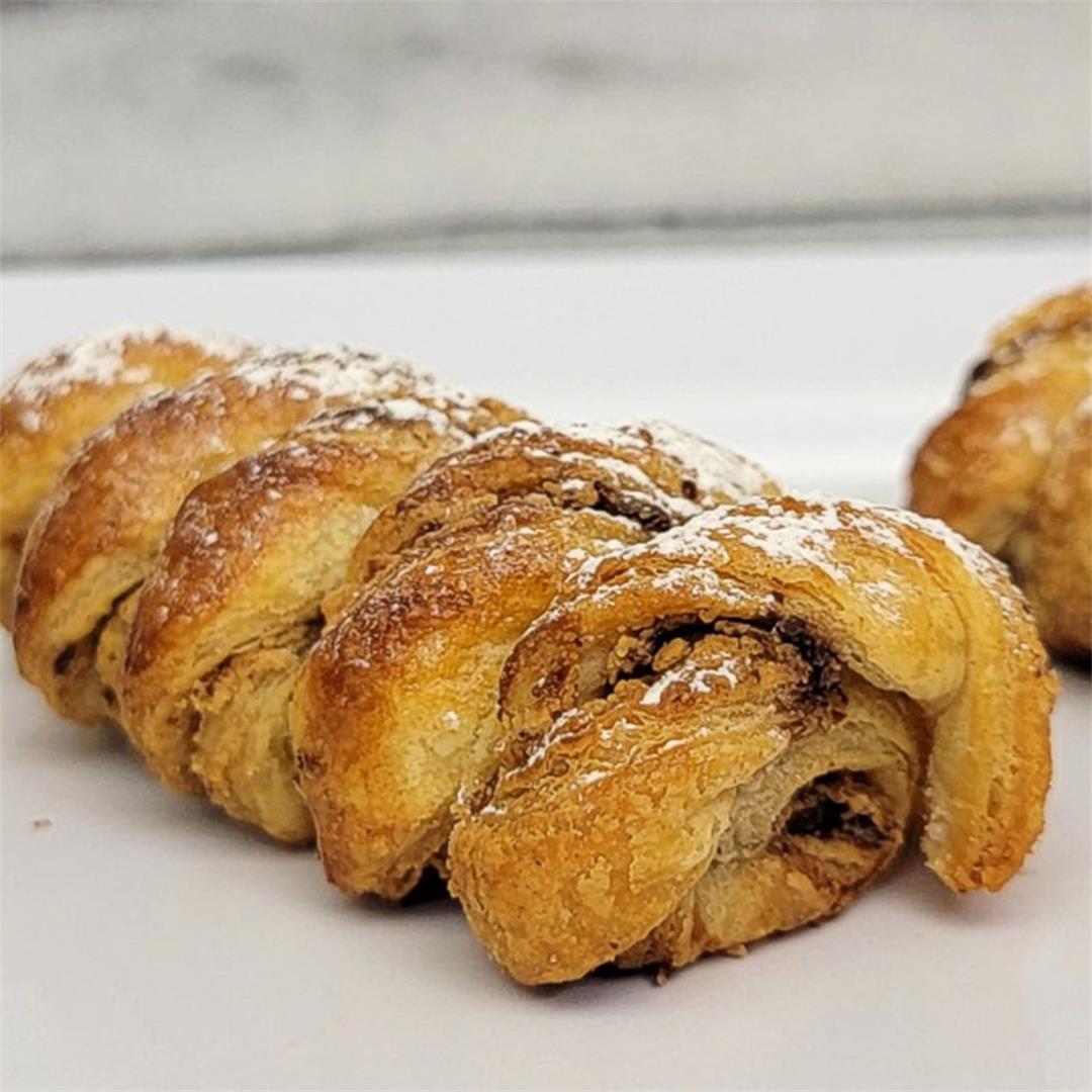 Chocolate Peanut Butter Puff Pastries
