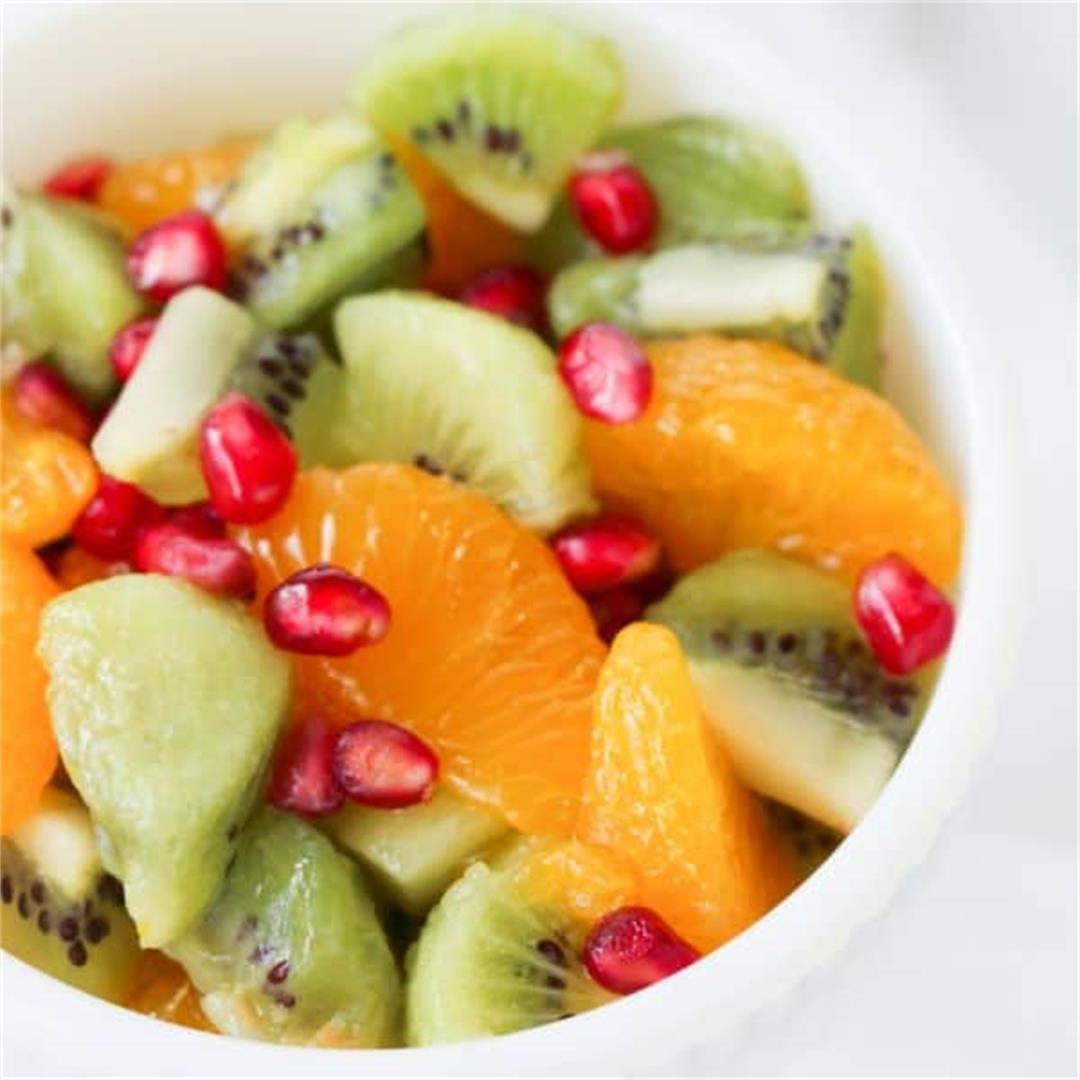 Bright, Colorful And Delicious Kiwi Fruit Salad