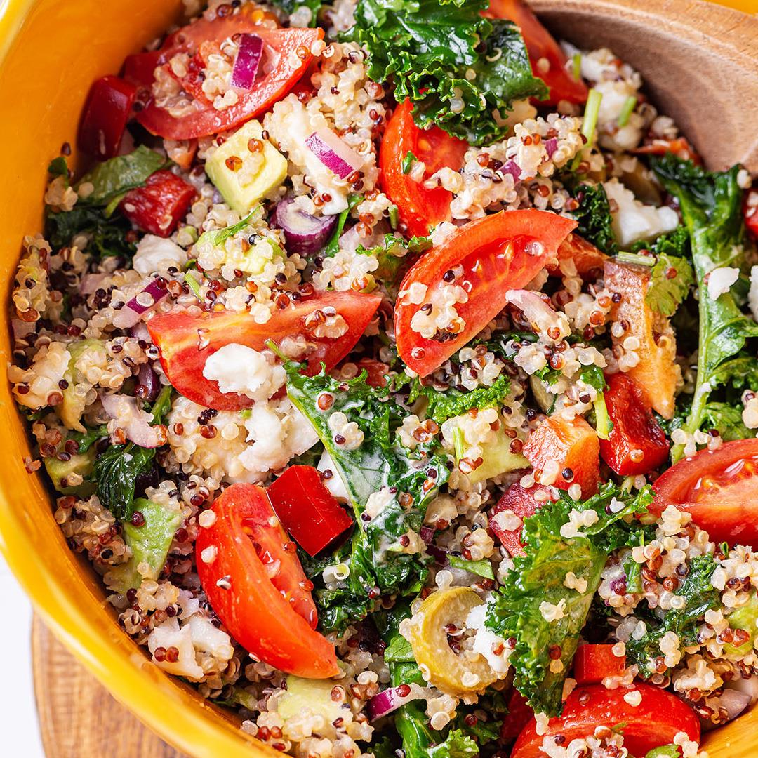 Mediterranean Quinoa Salad with Kale