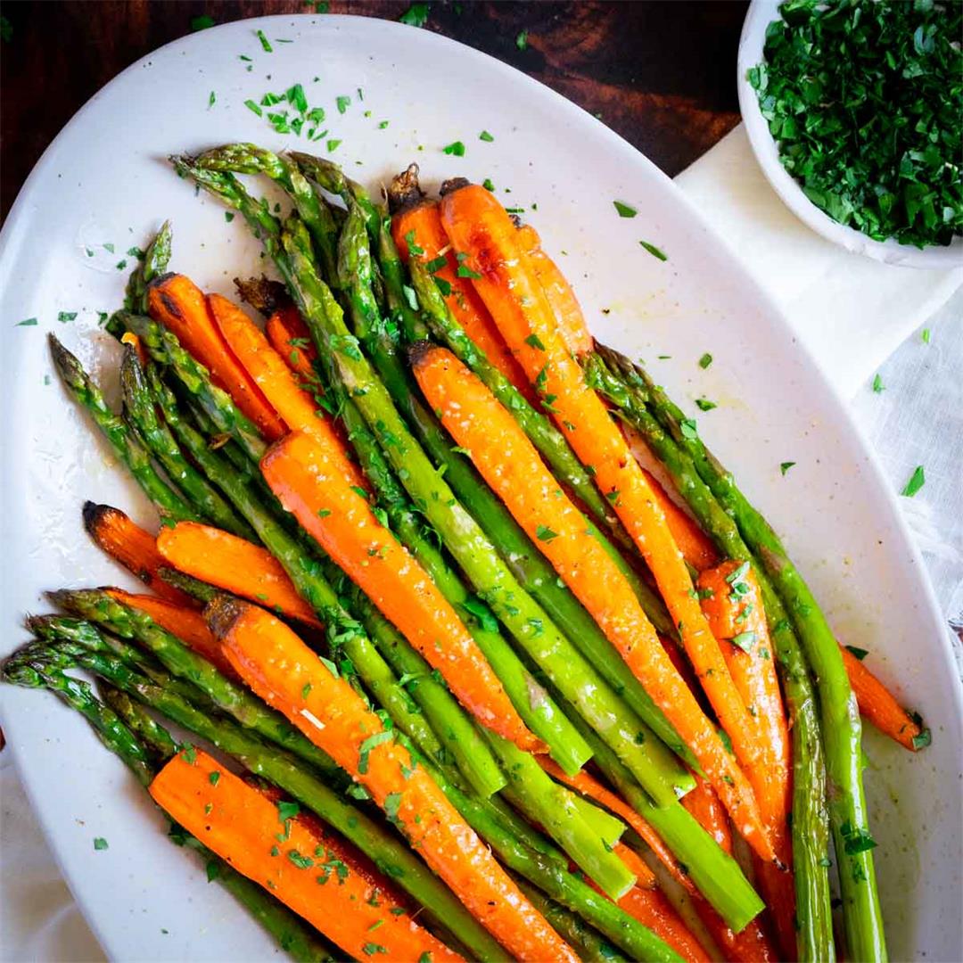Roasted Asparagus and Carrots
