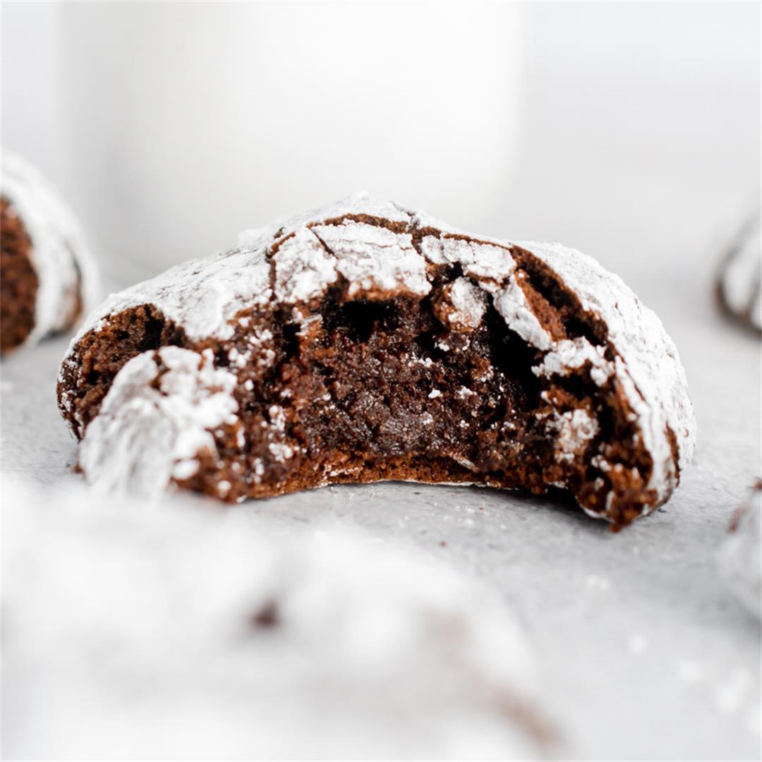 Brownie Crinkle Cookies (Gluten Free Option)