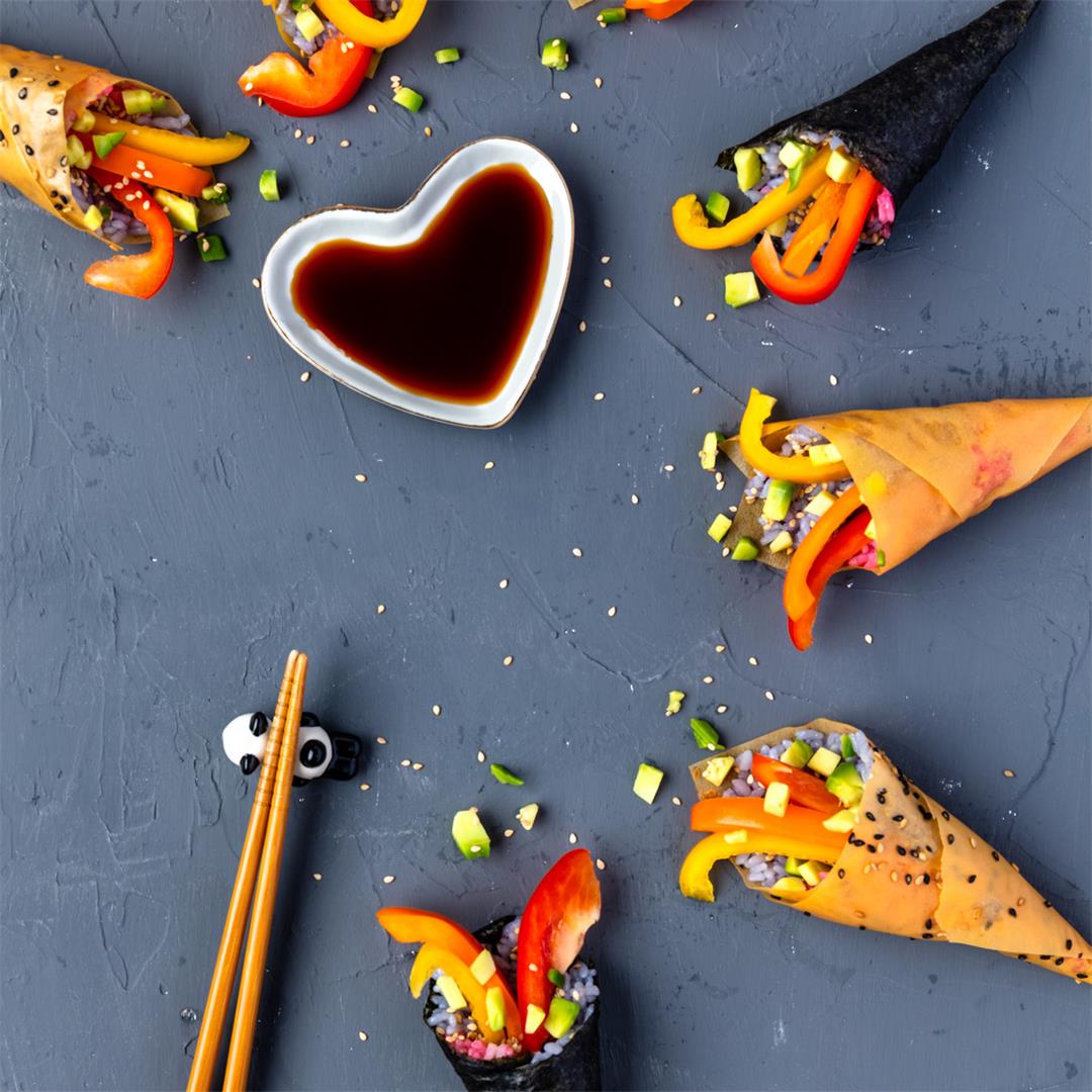 Vegan Sushi Cones (Temaki)
