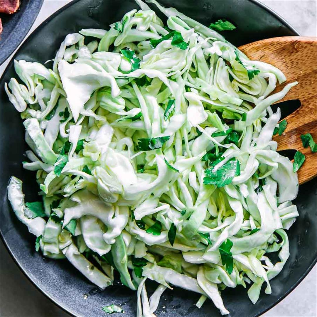 Cilantro Lime Cabbage Salad ⋆ Easy Mexican-Inspired Slaw Salad!