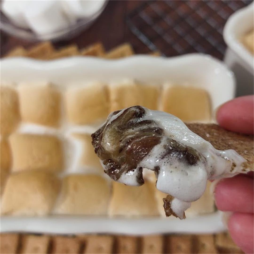 Air Fryer S'Mores Dip (with Cookie Dough)