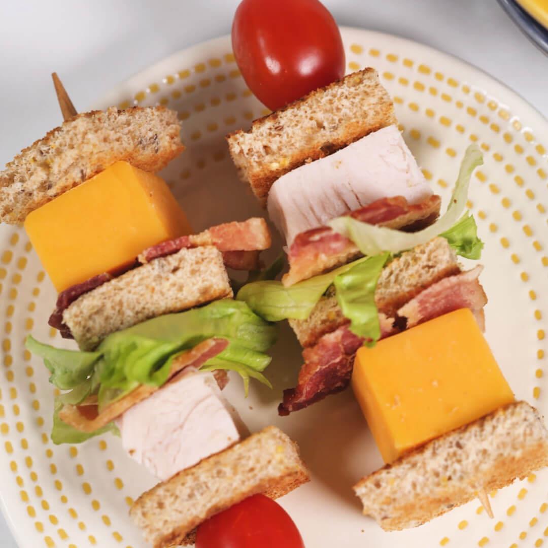 Turkey Club Sandwich Kebobs