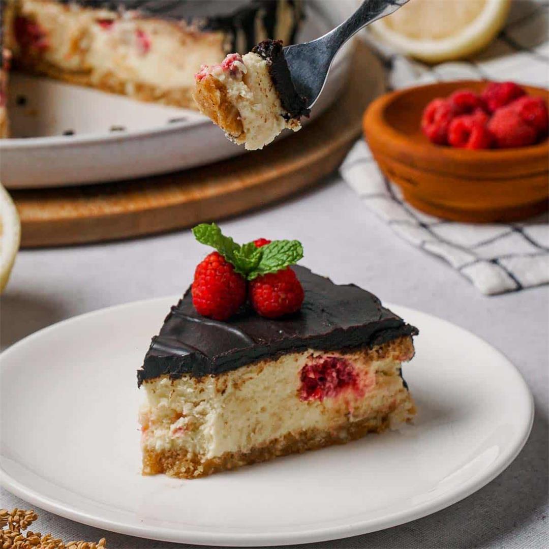 Chocolate-Covered Raspberry Cheesecake