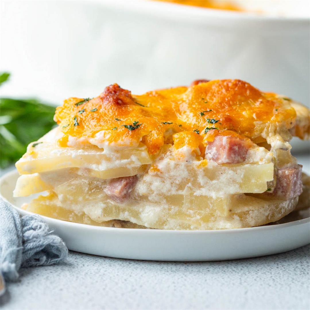 Scalloped Potatoes and Ham (with Mushroom Soup)