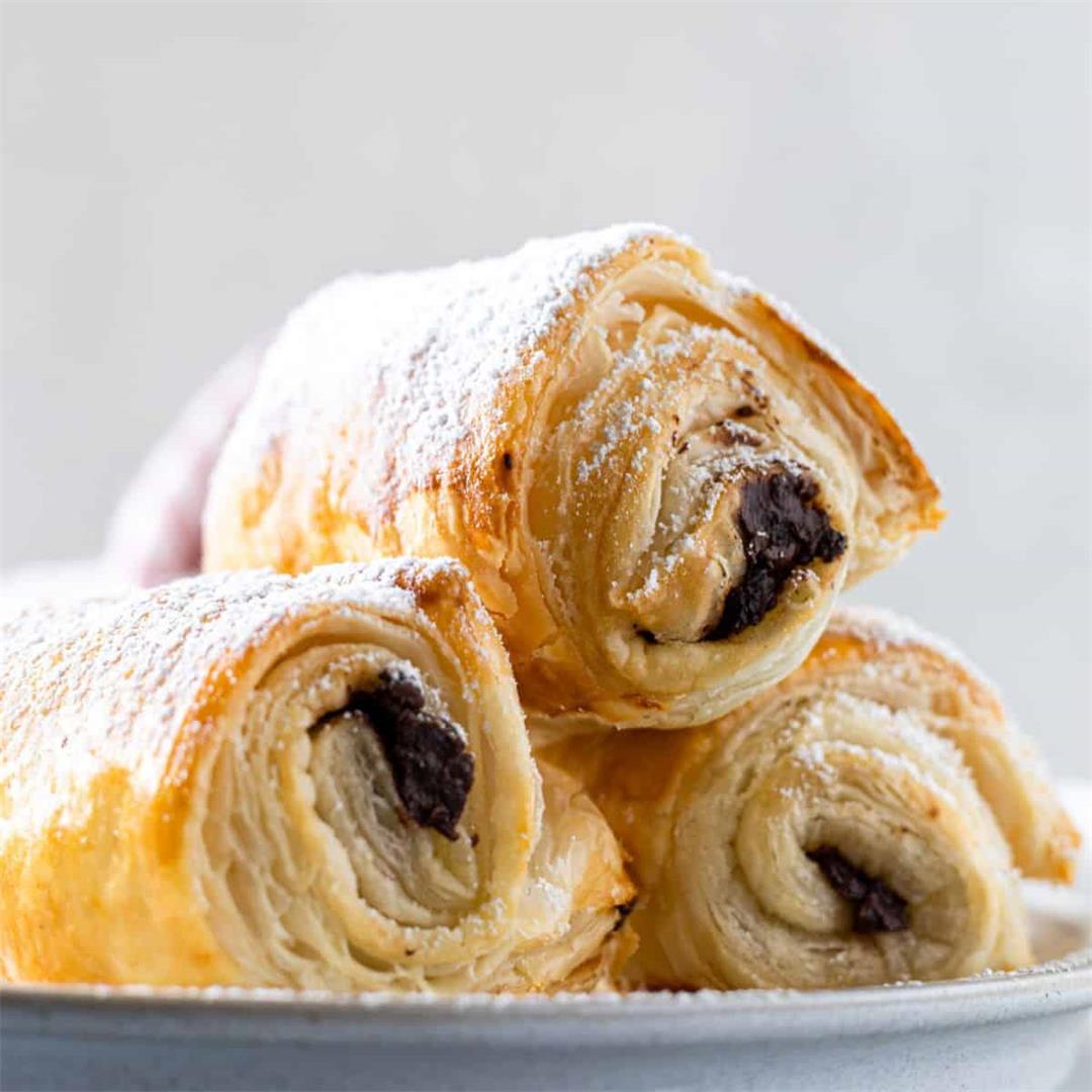 Puff Pastry Chocolate Croissants