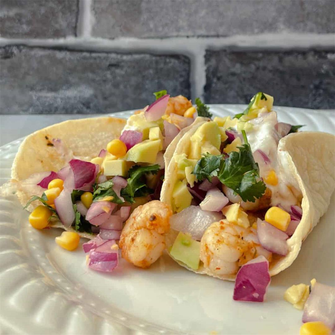 Cajun Shrimp Tacos with Corn Salsa
