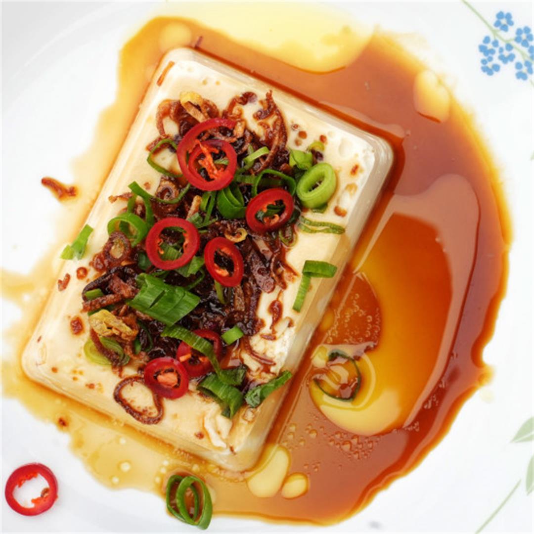 Chinese cold tofu recipe with secret ingredients (you won’t bel