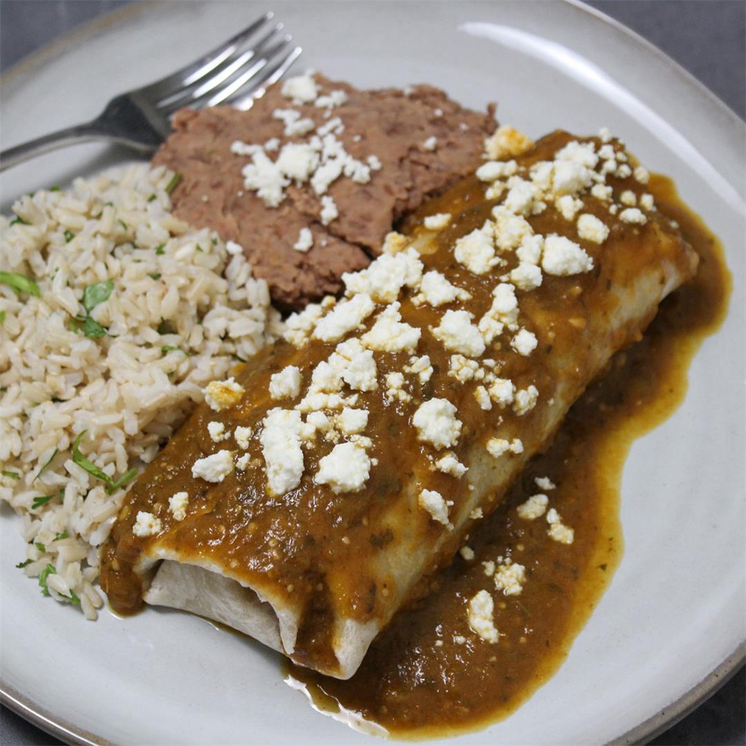 Restaurant Style Pork Carnitas Burrito