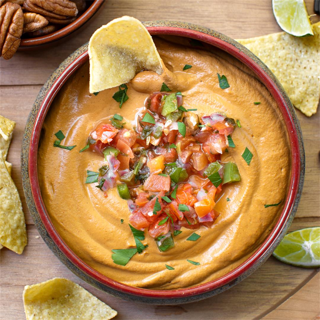Plant-Based Chipotle Pecan Queso