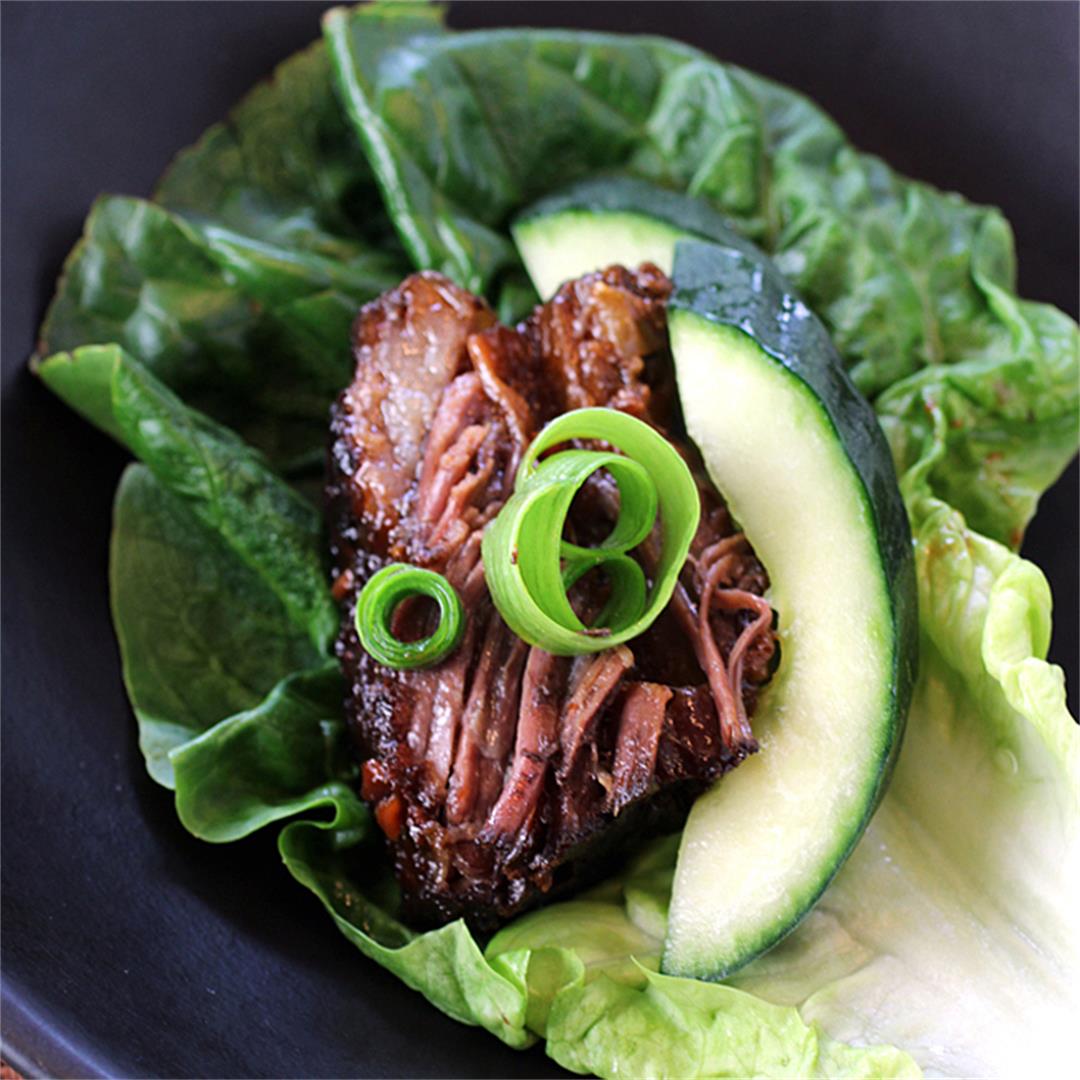 Beef ribs in Korean barbecue sauce