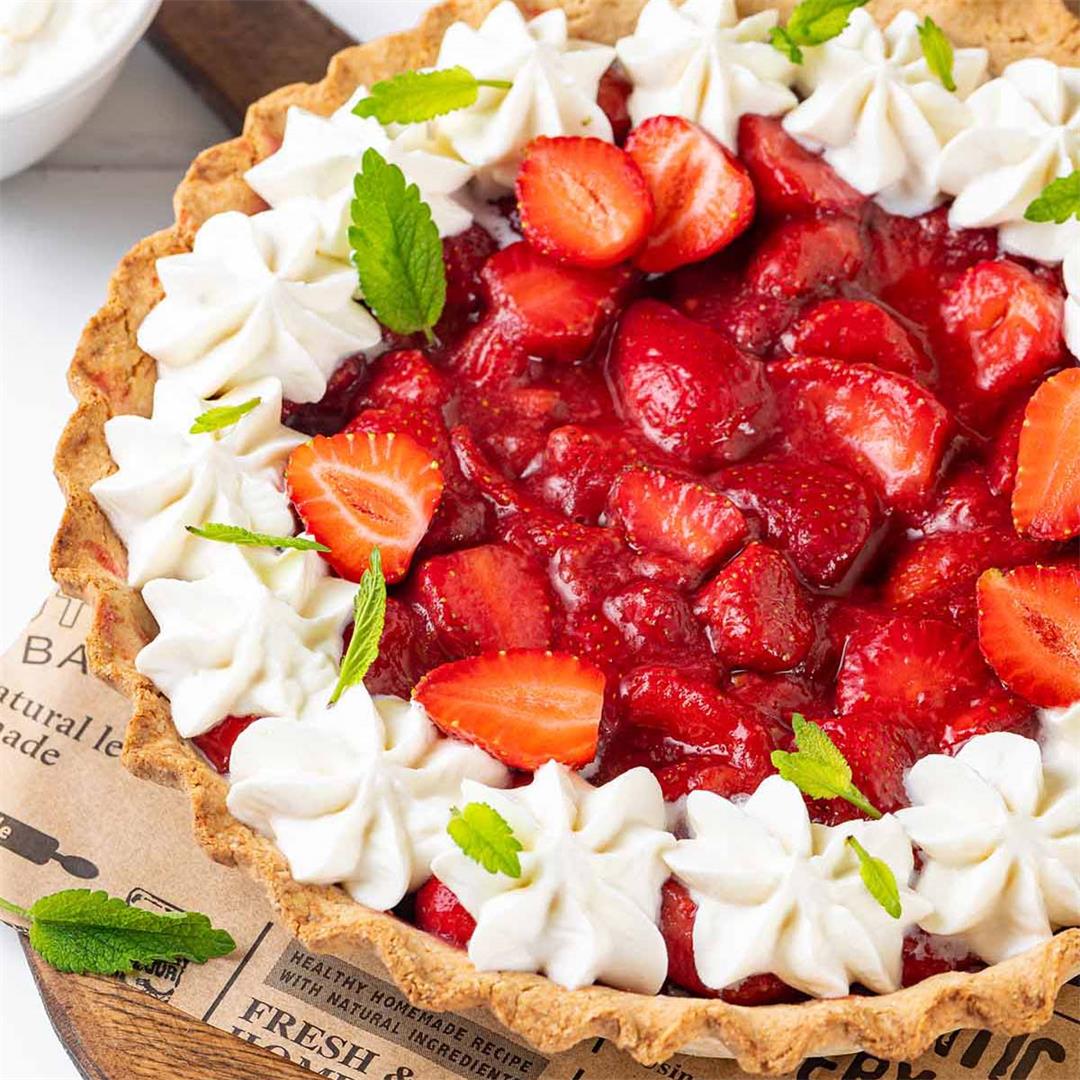 The Best Gluten-free Strawberry Pie (Vegan, No Jello)