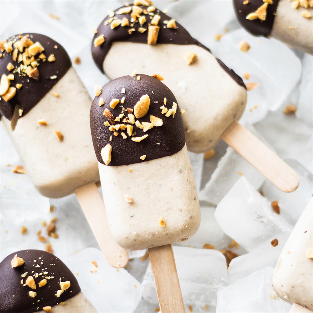 Sugar-free Peanut Butter Banana Popsicles (Easy and Healthy)