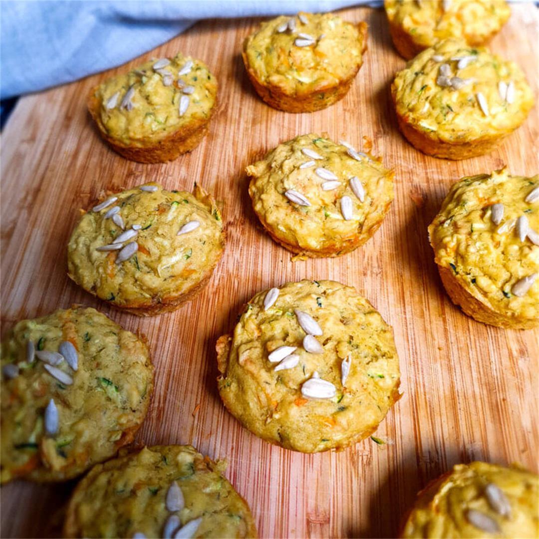 Vegan Zucchini and Carrot Savoury Muffins — That Vegan Dad