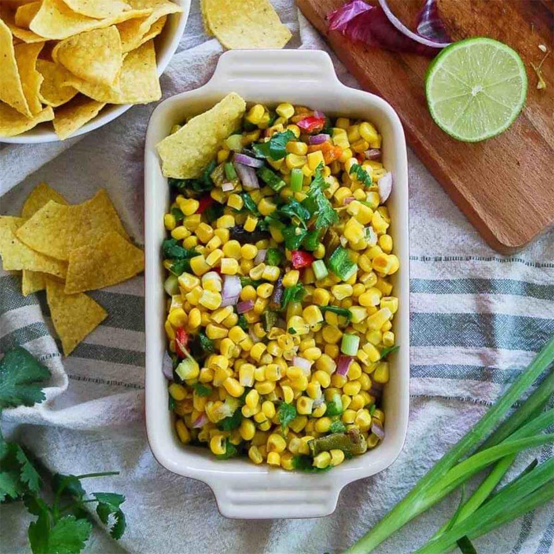 Chipotle Corn Salsa With Roasted Chili (Copycat)