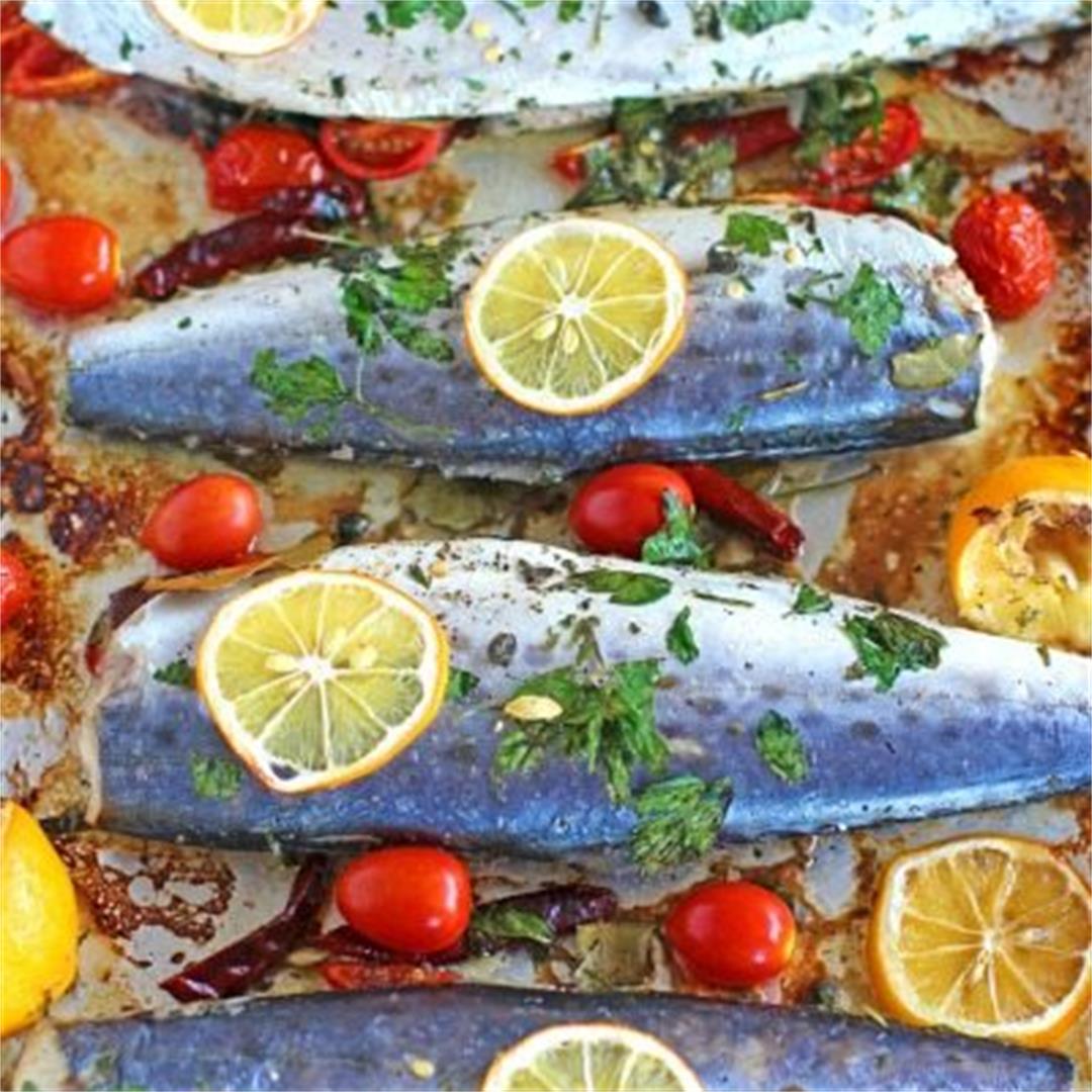 Oven Roasted Spanish Mackerel