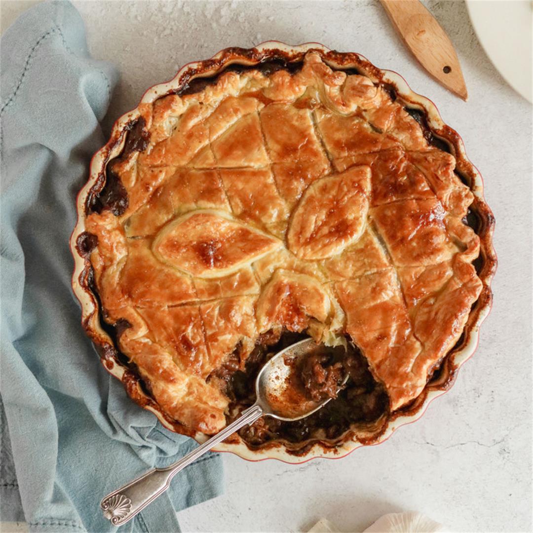 Beef and onion pie