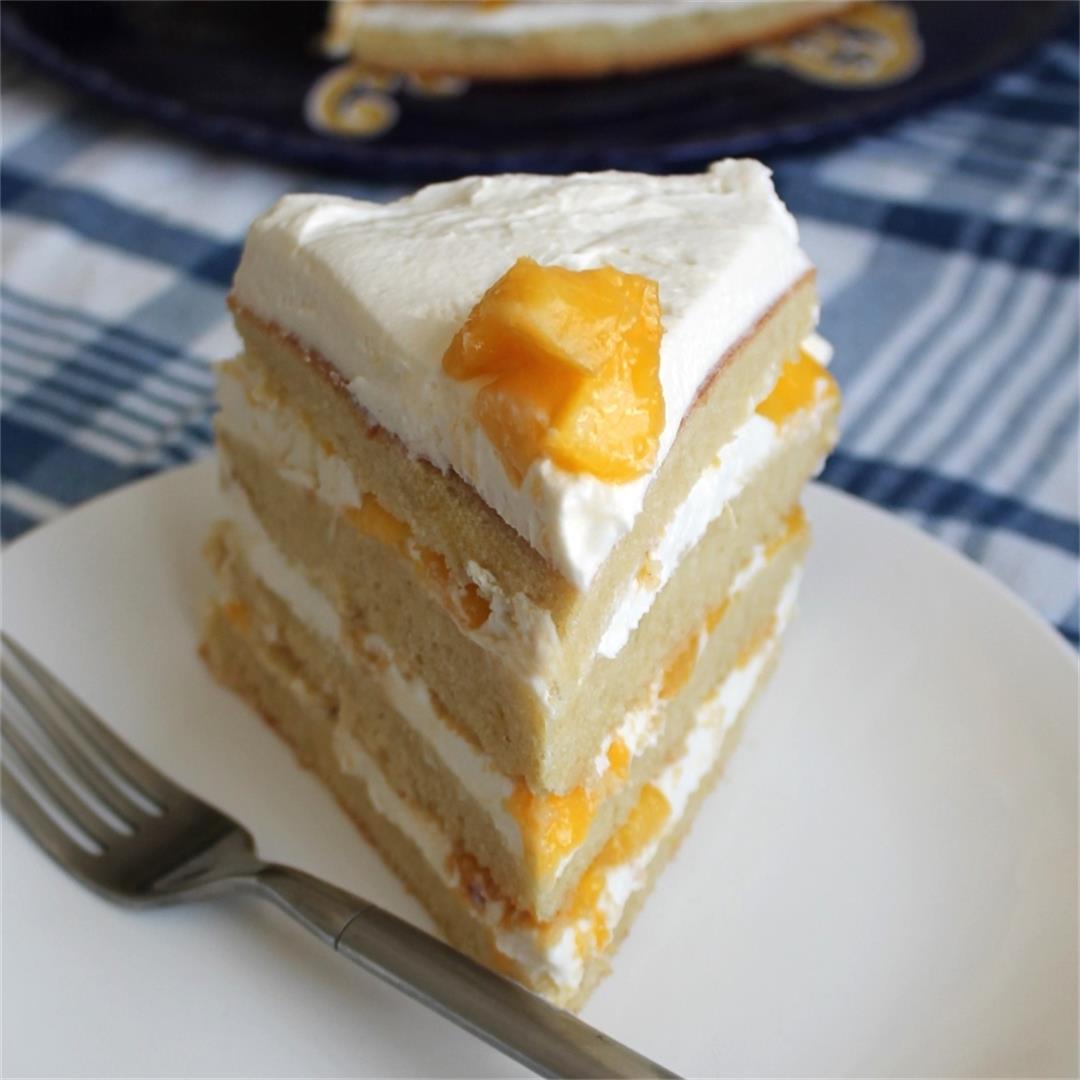 Peaches and Mascarpone Layer Cake – My Recipe Reviews