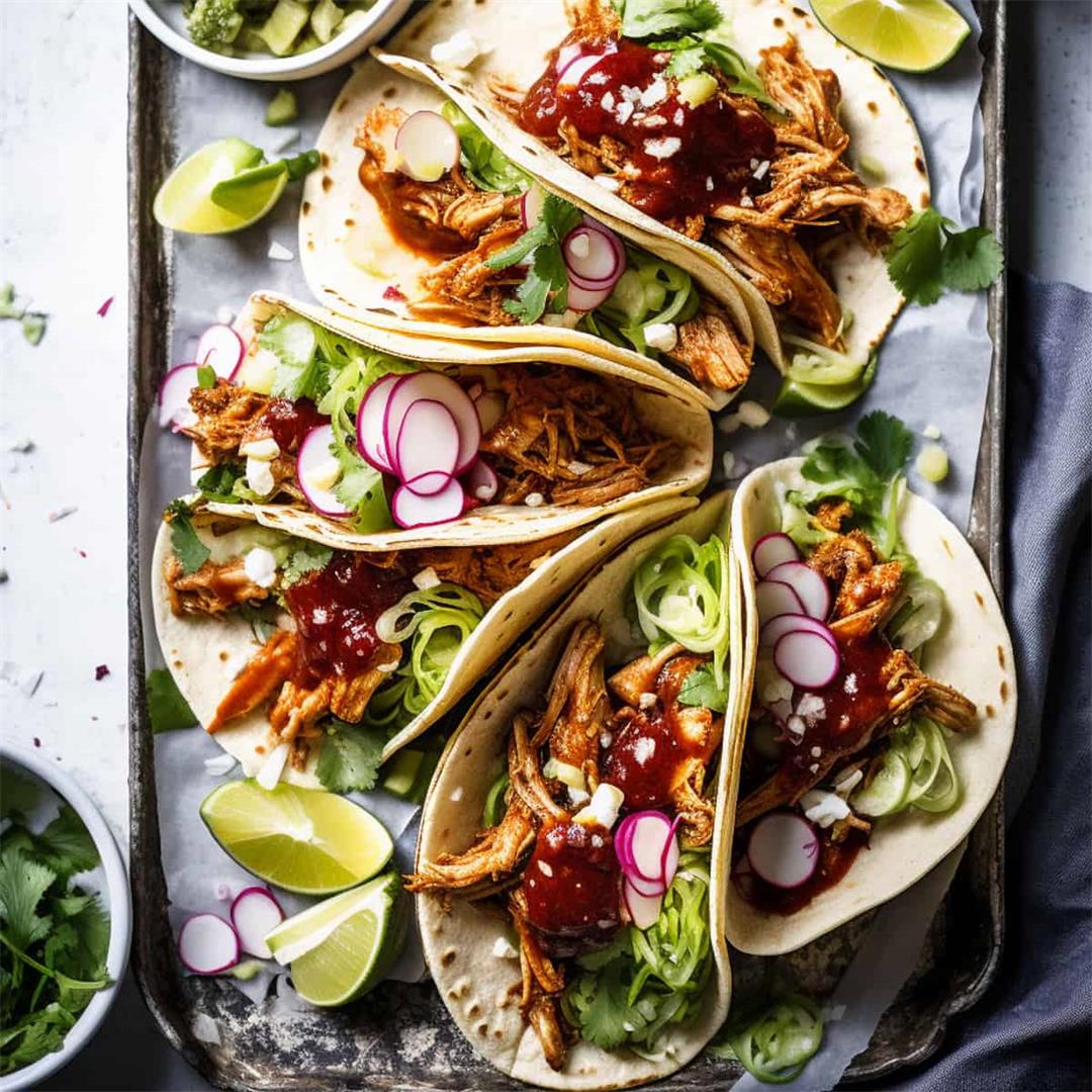 The Best Pulled Chicken Tacos