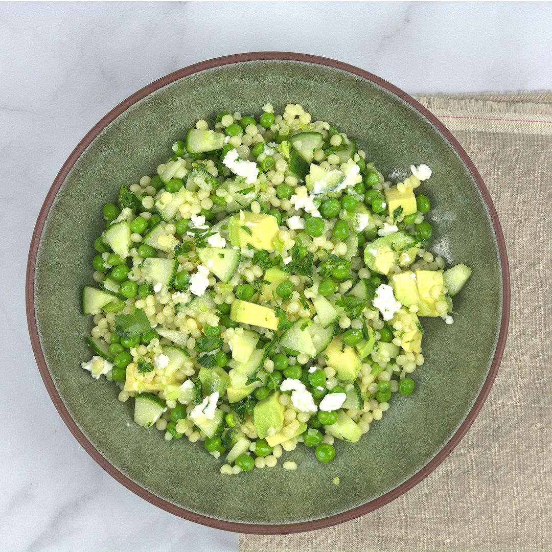 Couscous Salad with Feta & Greens – A Gourmet Food Blog
