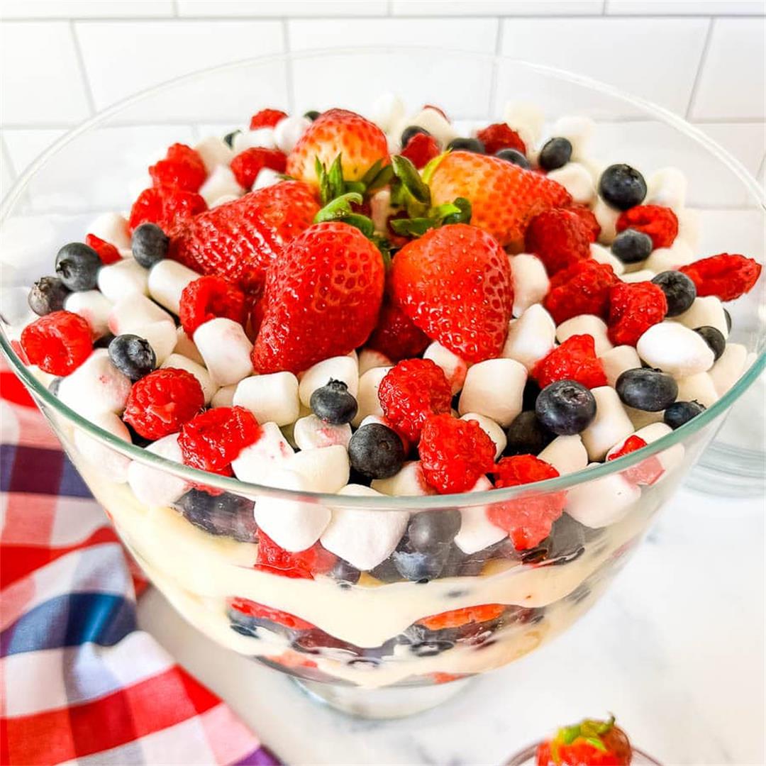 Red White and Blue Cheesecake Salad