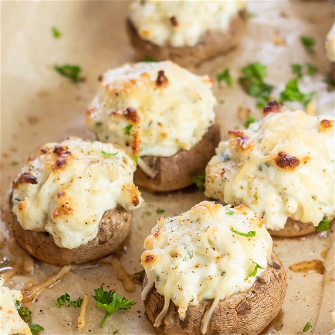 Easy, Cheesy Cream Cheese Stuffed Mushrooms (The Perfect Appeti