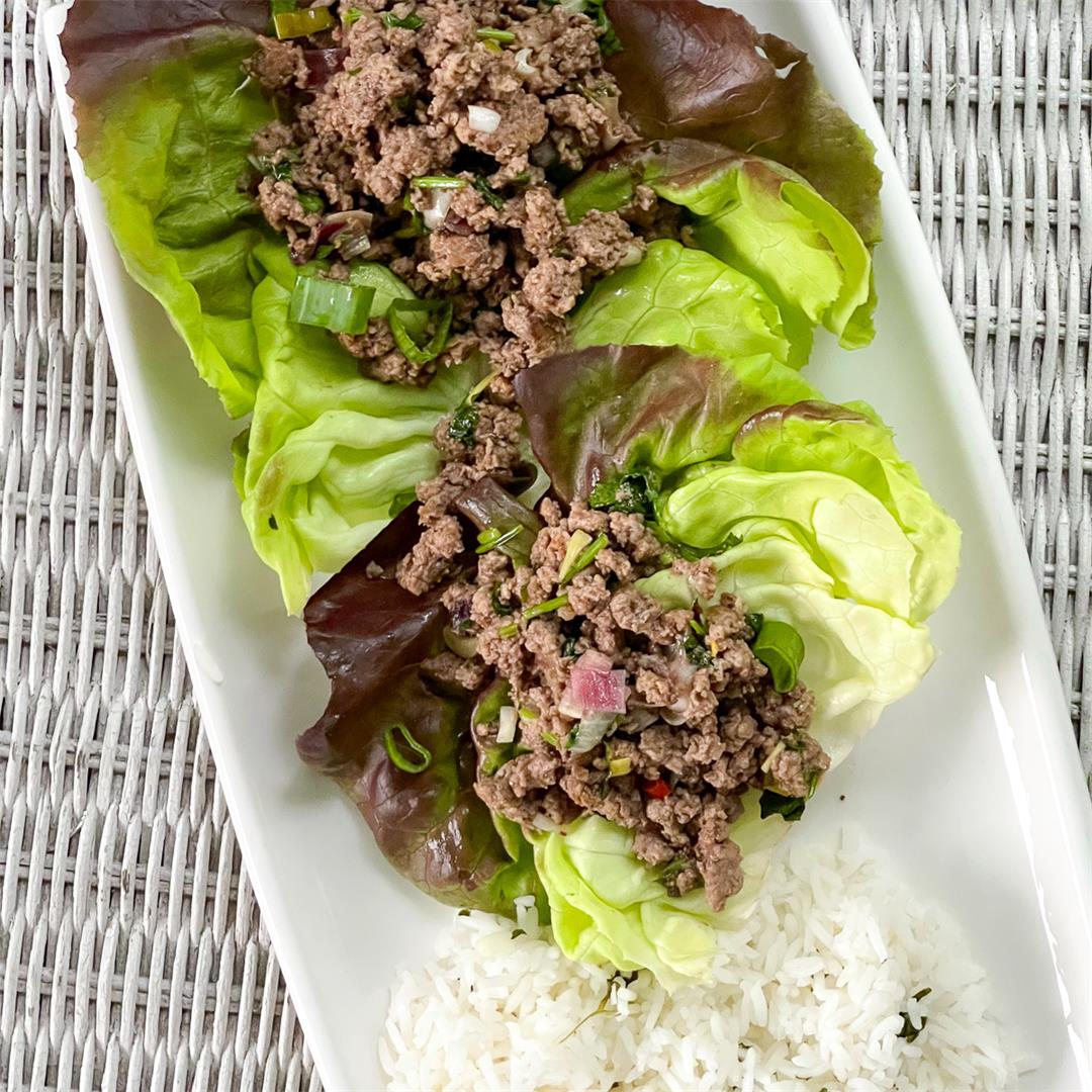 Blackstone Griddle Spicy Beef Lettuce Wraps