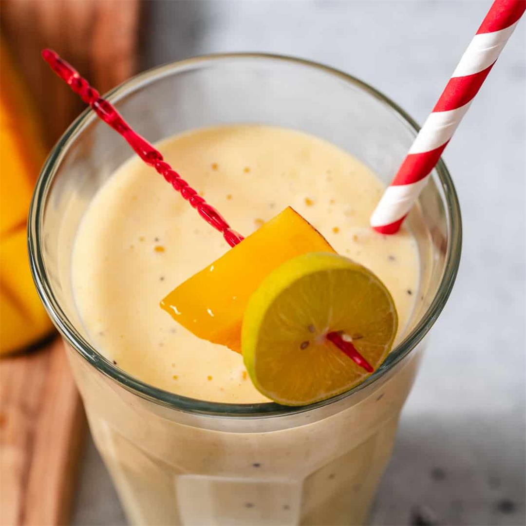 Mango Banana Smoothie with Passion Fruit — Cooking in The Keys