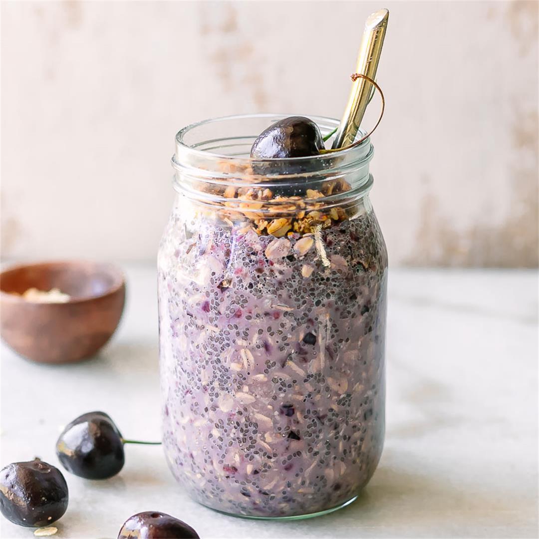 Cherry Overnight Oats ⋆ Easy Overnight Oats with Cherries!