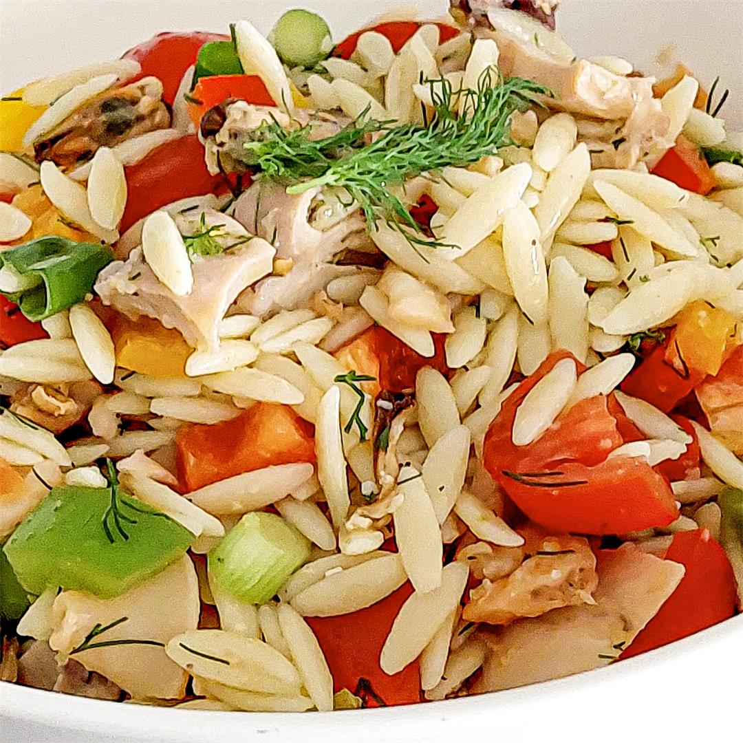 Mediterranean Seafood and Orzo Salad recipe